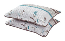 Load image into Gallery viewer, All American Collection Printed Bedspread and Pillow Sham Set Brown &amp; Turquoise