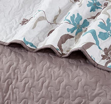 Load image into Gallery viewer, All American Collection Printed Bedspread and Pillow Sham Set Brown &amp; Turquoise